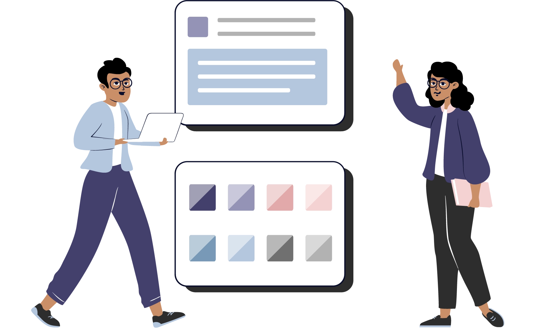 Professional man and woman